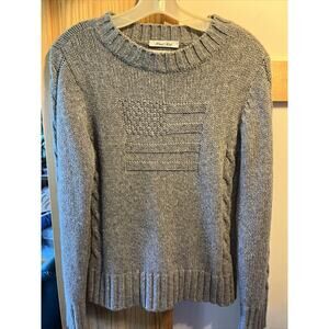 Vintage 90s Westbound Womens Small Wool Blend Sweater Cable Knit Gray LS EUC